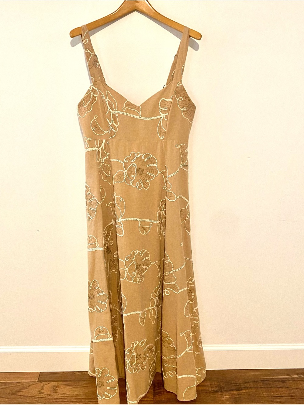Blu Pepper Tan Floral Maxi Slip Dress